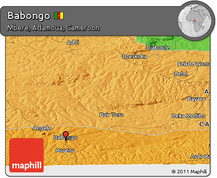 Political Panoramic Map of Babongo