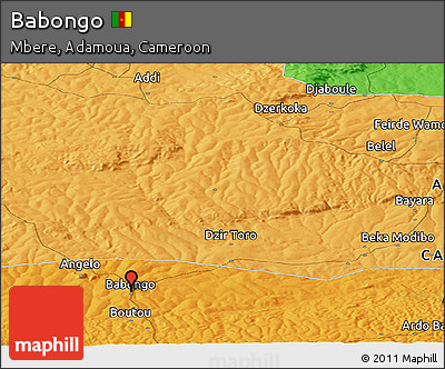 Political Panoramic Map of Babongo