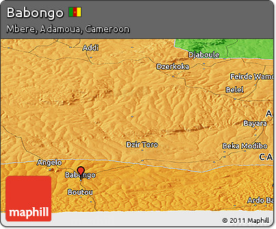 Political Panoramic Map of Babongo
