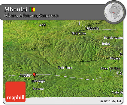 Satellite Panoramic Map of Mboulai