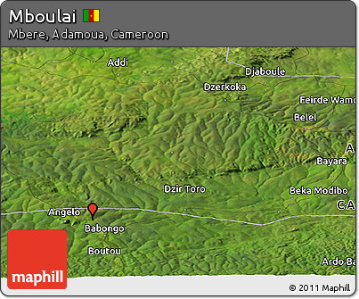 Satellite Panoramic Map of Mboulai