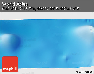 Physical 3D Map of the Area around 6° 59' 36" N, 157° 19' 29" E
