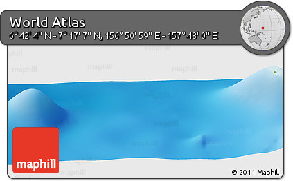Physical Panoramic Map of the Area around 6° 59' 36" N, 157° 19' 29" E
