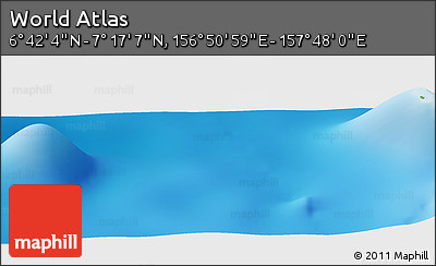 Physical Panoramic Map of the Area around 6° 59' 36" N, 157° 19' 29" E