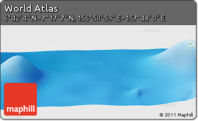 Physical Panoramic Map of the Area around 6° 59' 36" N, 157° 19' 29" E