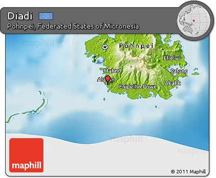 Physical 3D Map of Diadi