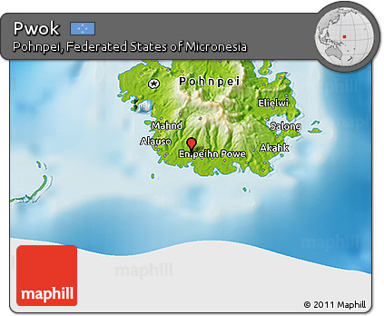 Physical 3D Map of Pwok