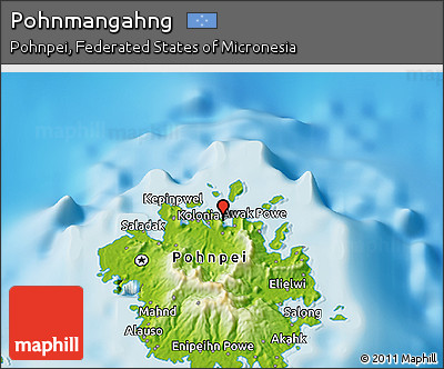 Physical 3D Map of Pohnmangahng