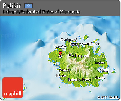 Physical 3D Map of Palikir