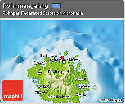 Physical 3D Map of Pohnmangahng