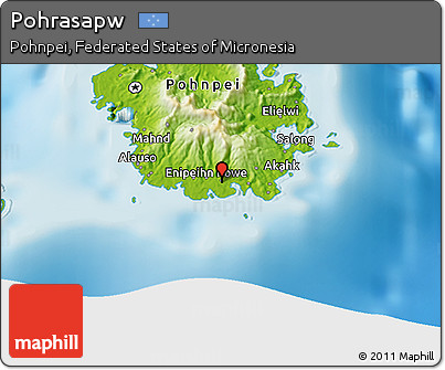 Physical 3D Map of Pohrasapw