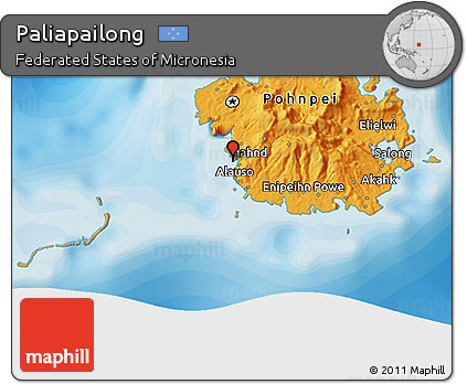 Political 3D Map of Paliapailong