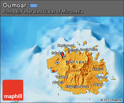 Political 3D Map of Oumoar