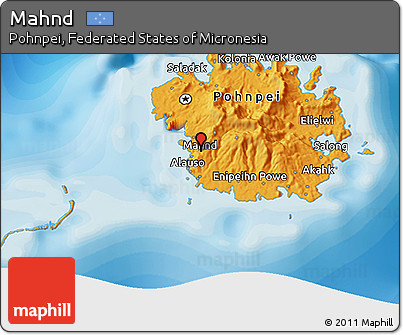 Political 3D Map of Mahnd
