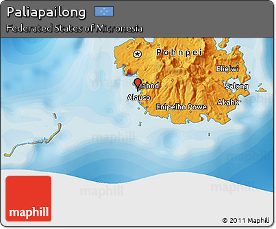 Political 3D Map of Paliapailong