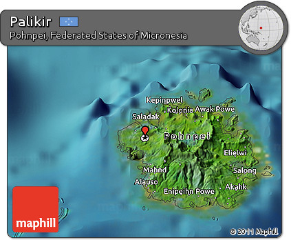Satellite 3D Map of Palikir