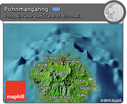 Satellite 3D Map of Pohnmangahng
