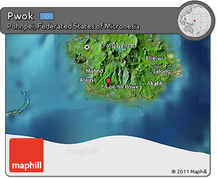 Satellite 3D Map of Pwok