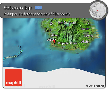 Satellite 3D Map of Sekeren Iap