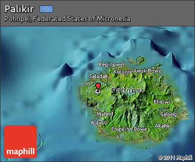 Satellite 3D Map of Palikir