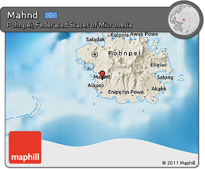 Shaded Relief 3D Map of Mahnd