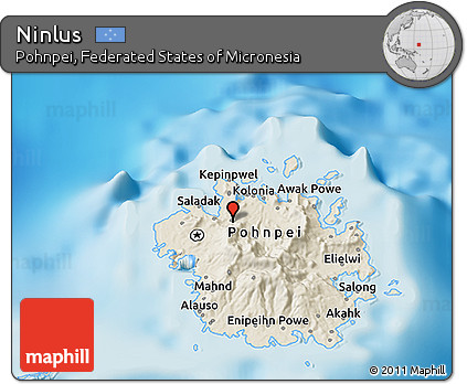 Shaded Relief 3D Map of Ninlus