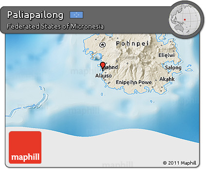 Shaded Relief 3D Map of Paliapailong
