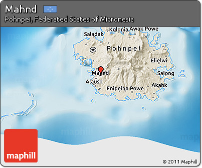 Shaded Relief 3D Map of Mahnd
