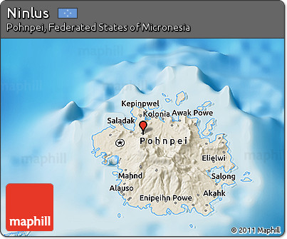 Shaded Relief 3D Map of Ninlus