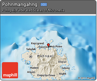 Shaded Relief 3D Map of Pohnmangahng