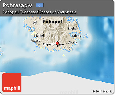 Shaded Relief 3D Map of Pohrasapw