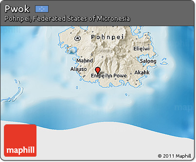 Shaded Relief 3D Map of Pwok