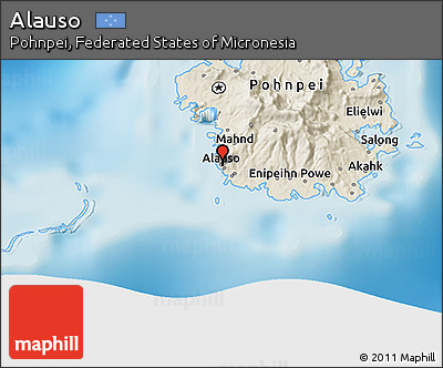 Shaded Relief 3D Map of Alauso