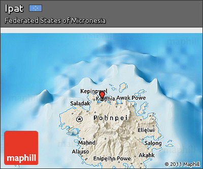 Shaded Relief 3D Map of Ipat