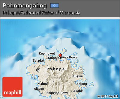 Shaded Relief 3D Map of Pohnmangahng