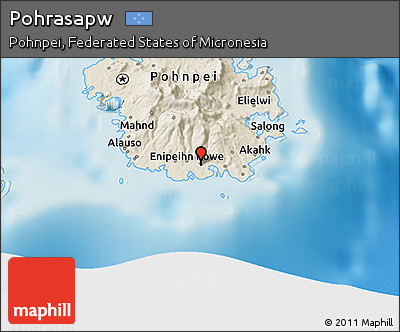 Shaded Relief 3D Map of Pohrasapw