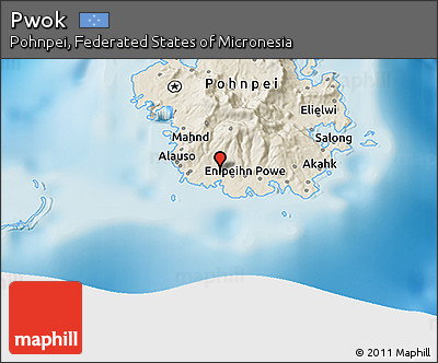 Shaded Relief 3D Map of Pwok