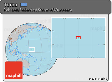 Gray Location Map of Tomu
