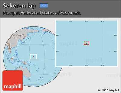 Gray Location Map of Sekeren Iap