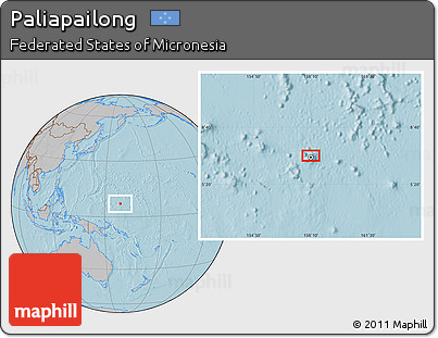 Gray Location Map of Paliapailong, hill shading