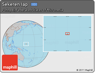 Gray Location Map of Sekeren Iap
