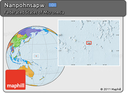 Political Location Map of Nanpohnsapw