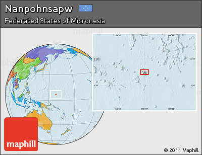 Political Location Map of Nanpohnsapw