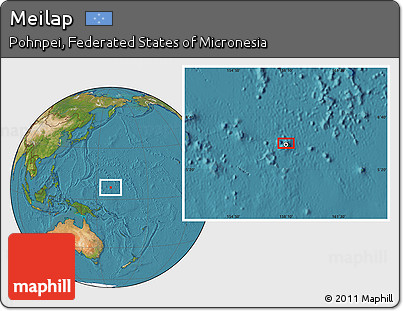 Satellite Location Map of Meilap