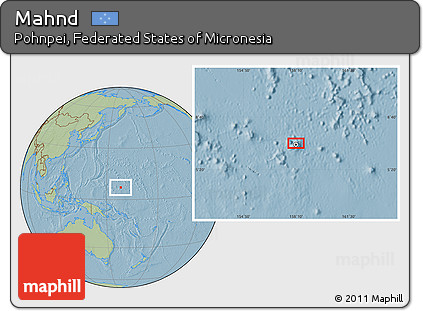 Savanna Style Location Map of Mahnd, hill shading