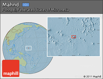 Savanna Style Location Map of Mahnd, hill shading