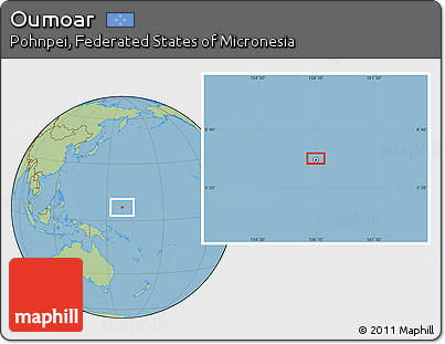 Savanna Style Location Map of Oumoar