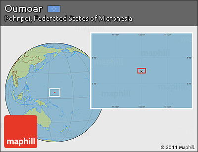 Savanna Style Location Map of Oumoar