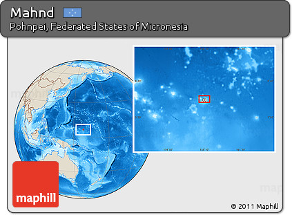 Shaded Relief Location Map of Mahnd