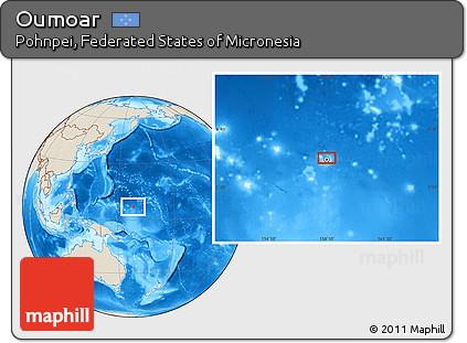 Shaded Relief Location Map of Oumoar